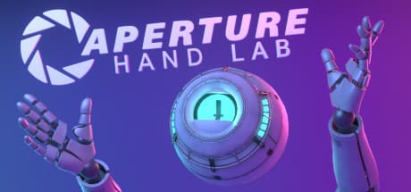 Aperture Hand Lab Steam header artwork
